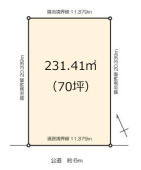 市川市本北方３丁目　売地　南西公道面ゆとりの７０坪！