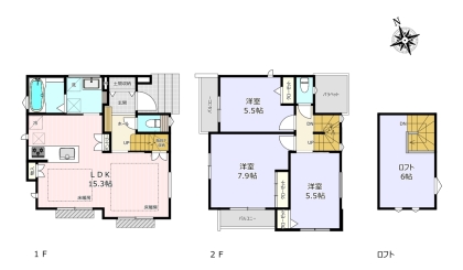 KEIWA-TOWN南大野１丁目　新築戸建　三方角地で開放感良好！