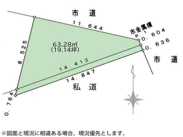 市川市真間1丁目 売地 平坦角地!