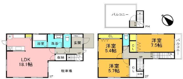 船橋市芝山6丁目 中古戸建 2017年築、設備充実!