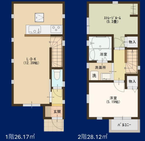 市川市国分1丁目 新築戸建 南東向き日当たり良好!