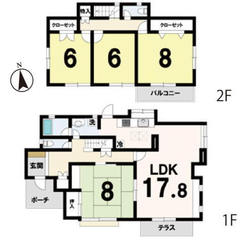 松戸市六高台2丁目 中古戸建 南庭付き4LDK!